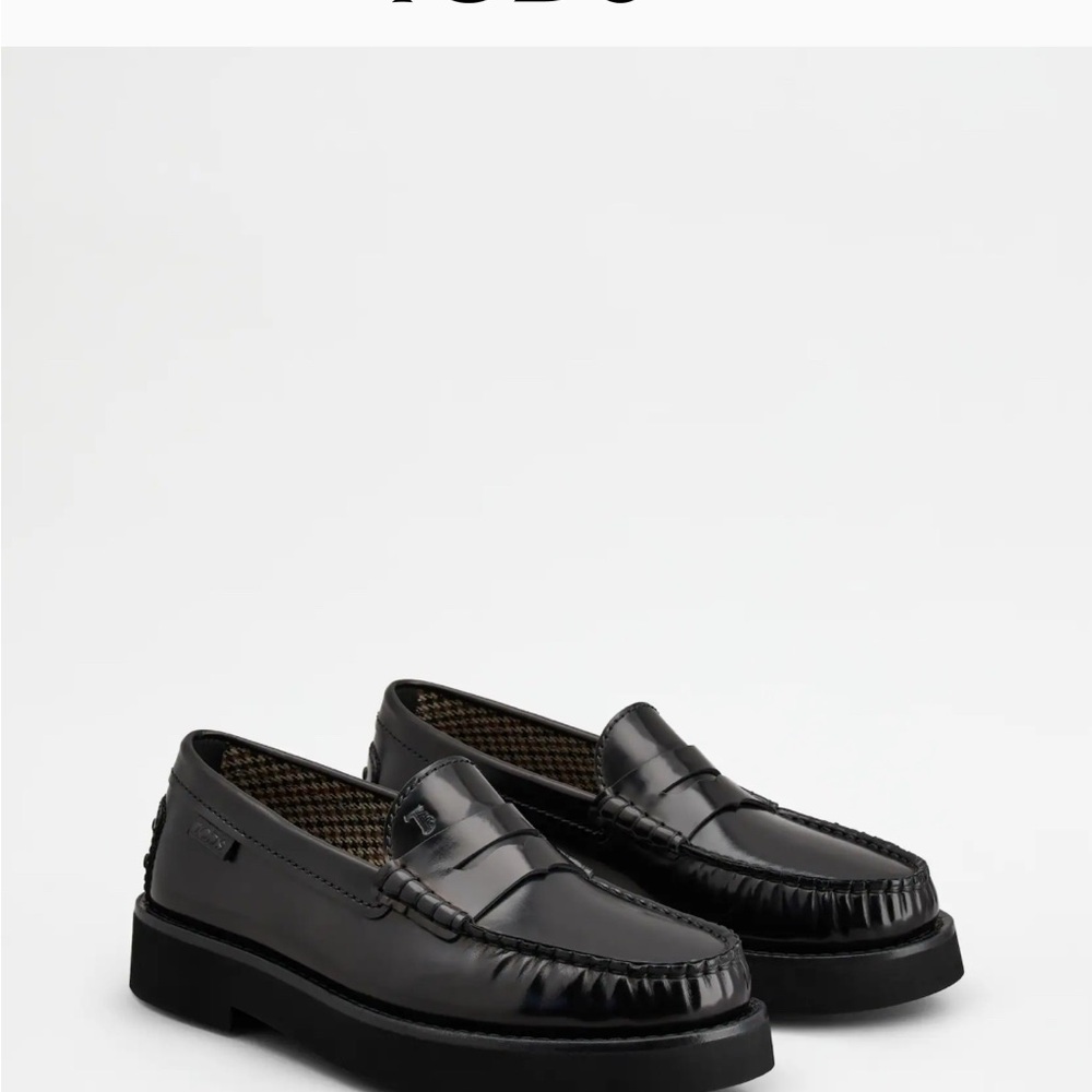 Tod's Dark Burgundy Leather Loafers